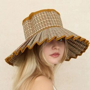 Lorna Murray Hacienda Straw Sun Hat - Chocolate Brown & Milk White Large
